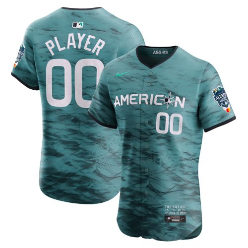 American League 2023 MLB All-Star Game Vapor Elite Jersey Custom 00 - Teal