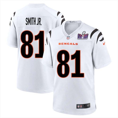 Irv Smith Jr. 81 Cincinnati Bengals Super Bowl LVIII Men Away Limited Jersey - White