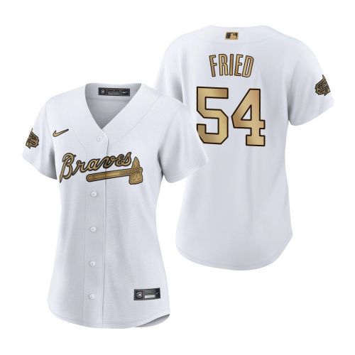 Women Atlanta Braves Max Fried White 2022-23 All-Star Game Jersey