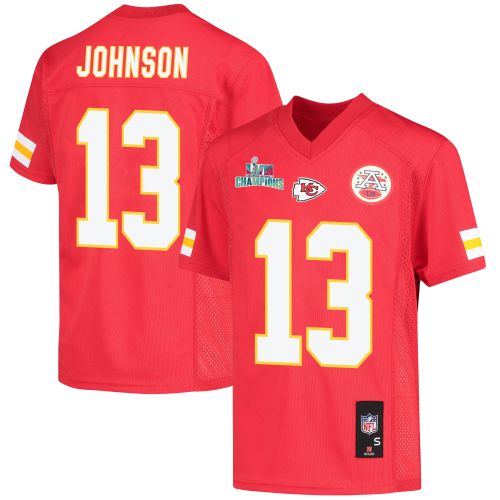 Nazeeh Johnson 13 Kansas City Chiefs Super Bowl LVII Champions Youth Game Jersey - Red