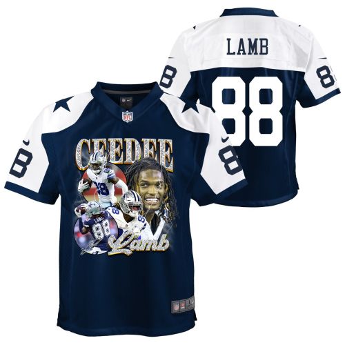 CeeDee Lamb 88 Dallas Cowboys Cee Works Hard Alternate Game YOUTH Jersey