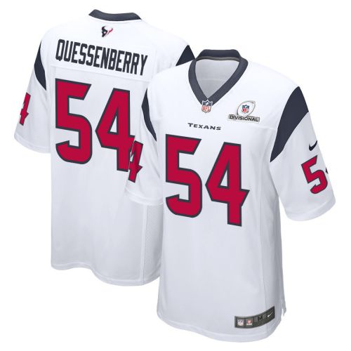 Scott Quessenberry 54 Houston Texans 2024 Divisional Patch Game Men Jersey - White