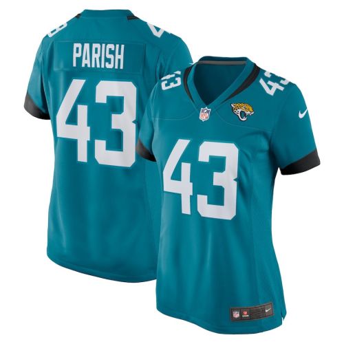 Derek Parish 43 Jacksonville Jaguars Women Game Jersey - Teal