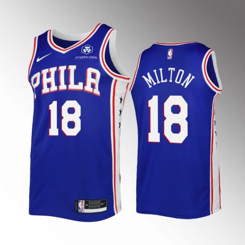 Shake Milton 18 2022-23 Philadelphia 76ers Royal Icon Edition Jersey Swingman