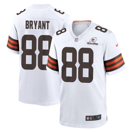 Harrison Bryant 88 Cleveland Browns 2023 Playoffs Patch Game Men Jersey - White