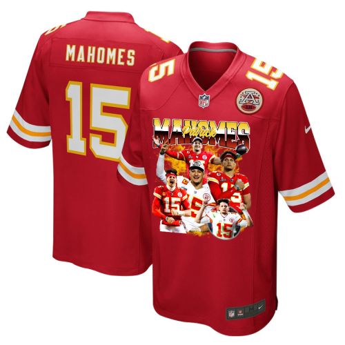 Patrick Mahomes 15 Kansas City Chiefs Arm of Gold Game Jersey - Men, Red