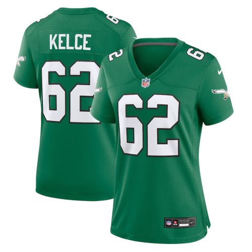 Jason Kelce 62 Philadelphia Eagles Alternate Game Women Jersey - Kelly Green