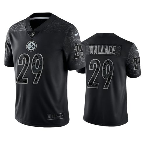 Levi Wallace 29 Pittsburgh Steelers Black Reflective Limited Jersey - Men