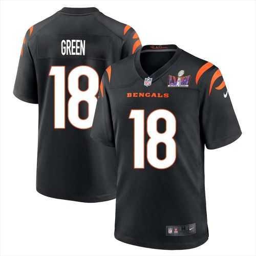 A. J. Green 18 Cincinnati Bengals Super Bowl LVIII Men Home Limited Jersey - Black