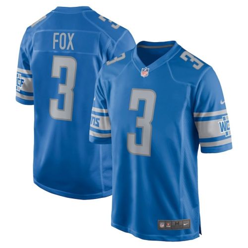 Jack Fox 3 Detroit Lions Men Game Jersey - Blue