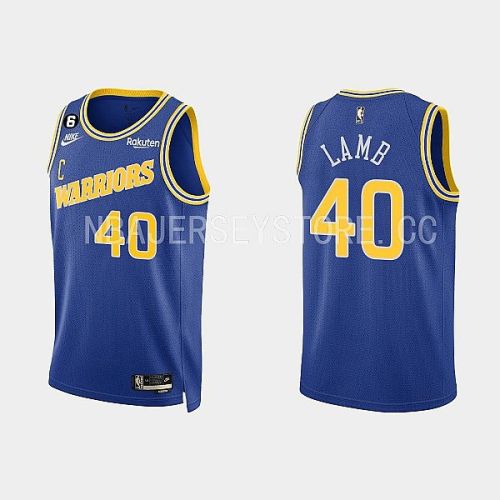 Golden State Warriors 40 Anthony Lamb 2022-23 Classic Edition Royal Men Jersey