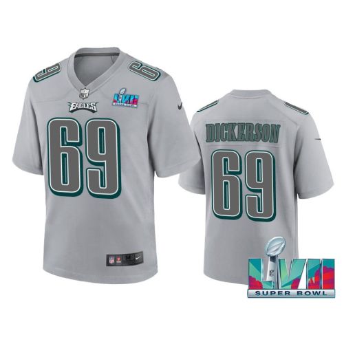 Landon Dickerson 69 Philadelphia Eagles Super Bowl LVII Youth Atmosphere Game Jersey - Gray