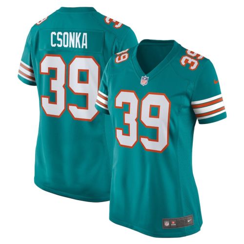 Larry Csonka 39 Miami Dolphins Women Retired Jersey - Aqua