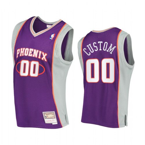 Custom 00 Phoenix Suns Hardwood Classics Jersey Purple