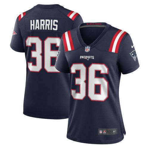 Kevin Harris 36 New England Patriots Women Game Jersey - Navy