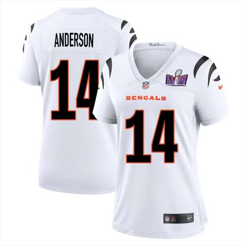 Ken Anderson 14 Cincinnati Bengals Super Bowl LVIII Women Away Limited Jersey - White