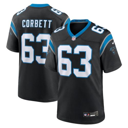 Austin Corbett 63 Carolina Panthers Team Game Men Jersey - Black