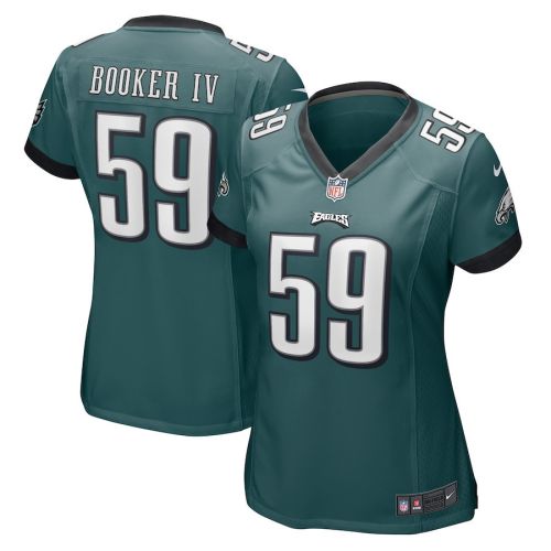 Thomas Booker IV 59 Philadelphia Eagles Game Women Jersey - Midnight Green