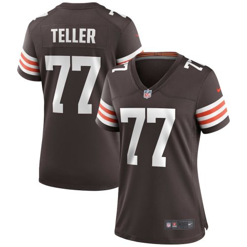 Wyatt Teller 77 Cleveland Browns Women's Game Player Jersey - Brown