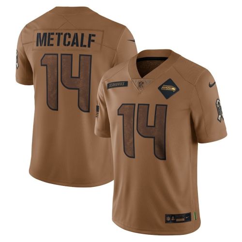 DK Metcalf 14 Seattle Seahawks 2023 Salute To Service Limited Jersey - Brown