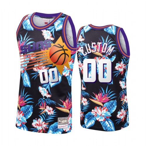 Custom 00 Phoenix Suns Black Floral Fashion Jersey