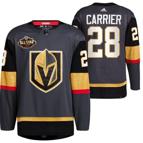 Men Vegas Golden Knights 28 William Carrier Alternate Primegreen Black Jersey 2023 All-Star Jersey