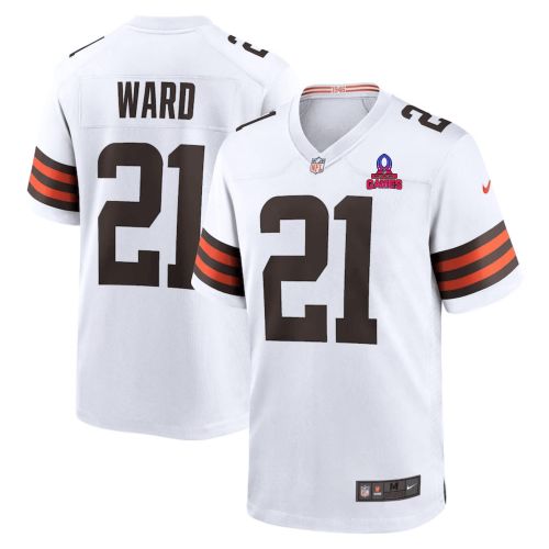 Denzel Ward 21 Cleveland Browns 2024 Pro Bowl Patch Game Men Jersey - White