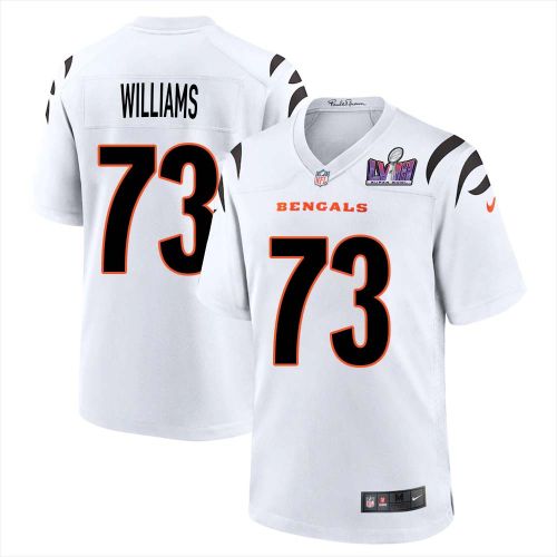 Jonah Williams 73 Cincinnati Bengals Super Bowl LVIII Men Away Limited Jersey - White