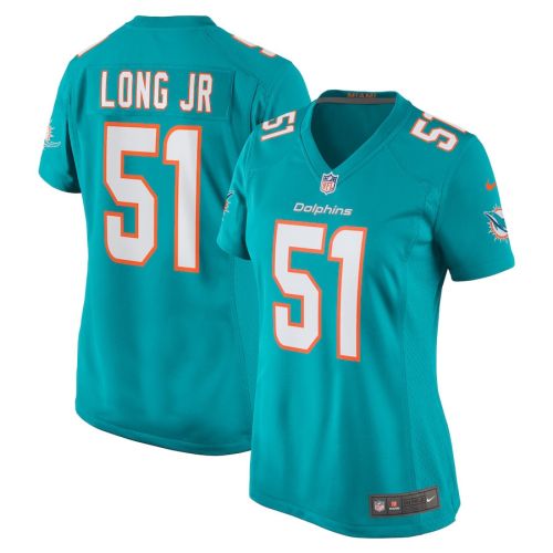 David Long Jr. 51 Miami Dolphins Women Game Jersey - Aqua