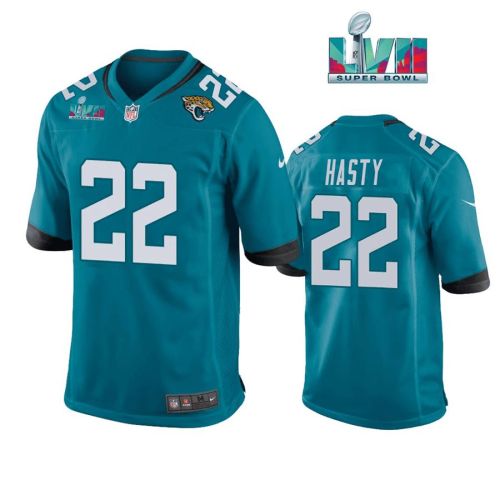 Jamycal Hasty 22 Jacksonville Jaguars Super Bowl LVII Super Bowl LVII Teal Men Game Jersey