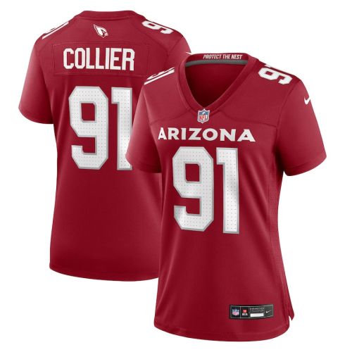 L.J. Collier 91 Arizona Cardinals Women Team Color Jersey - Cardinal