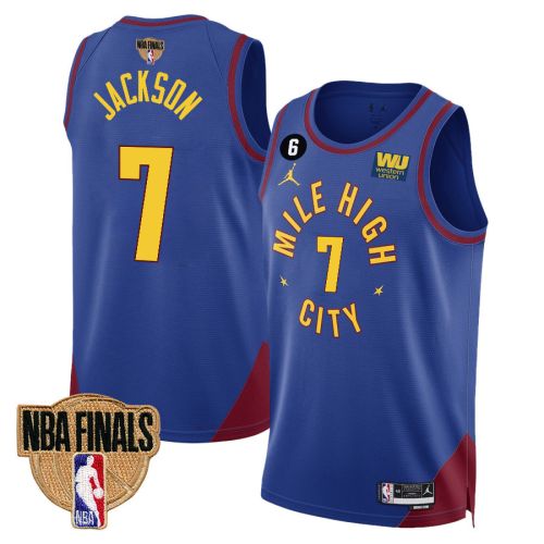 Reggie Jackson 7 Denver Nuggets Final Champions 2023 Swingman Jersey - Blue