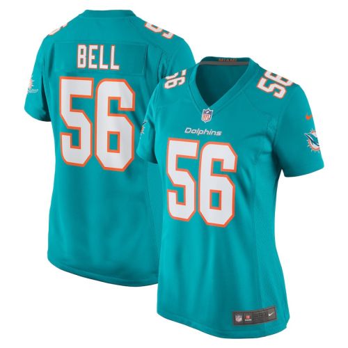 Quinton Bell 56 Miami Dolphins Game Women Jersey - Aqua