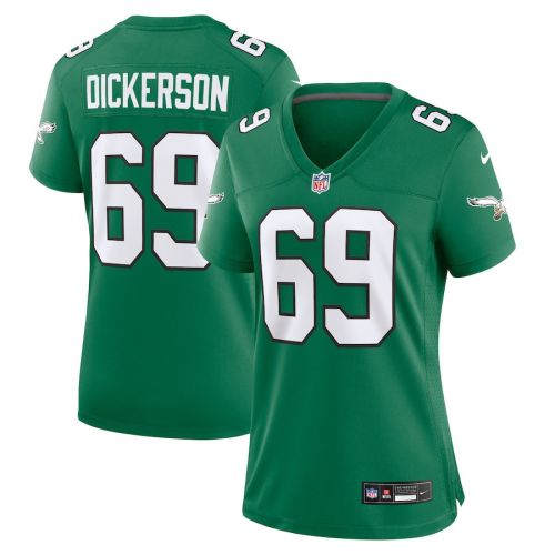 Landon Dickerson 69 Philadelphia Eagles Women Alternate Game Jersey - Kelly Green