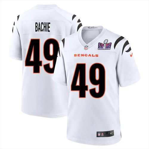 Joe Bachie 49 Cincinnati Bengals Super Bowl LVIII Men Away Limited Jersey - White