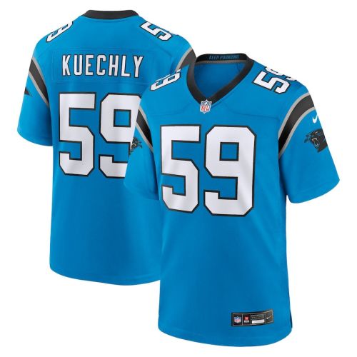 Luke Kuechly 59 Carolina Panthers Men Retired Game Jersey - Blue