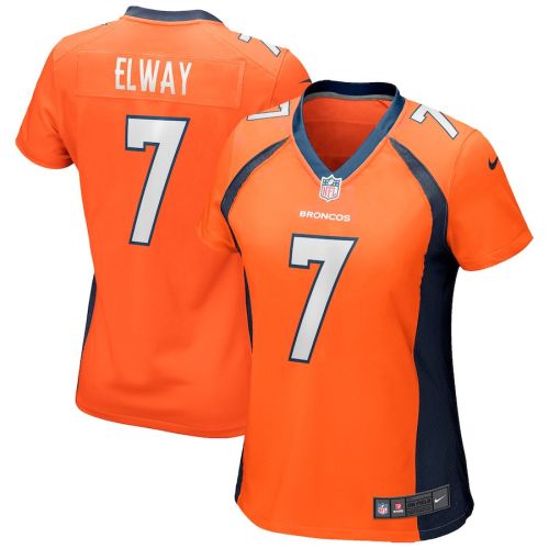 John Elway 7 Denver Broncos Women Game Retired Jersey - Orange