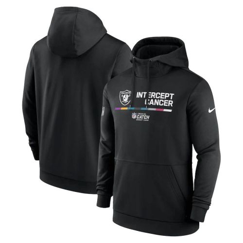 Las Vegas Raiders 2022 NFL Crucial Catch Therma Performance Pullover Hoodie - Black