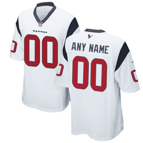 Houston Texans Custom Game Men Jersey - White