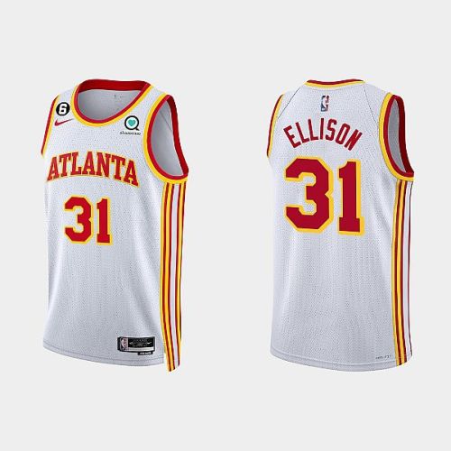 Atlanta Hawks Malik Ellison 31 2022-23 Association Edition White Men Jersey Swingman