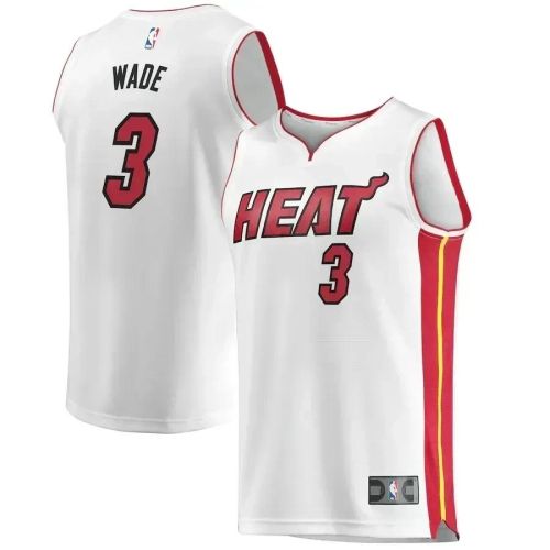 Dwyane Wade Miami Heat Fast Break Home Jersey White - Association Edition