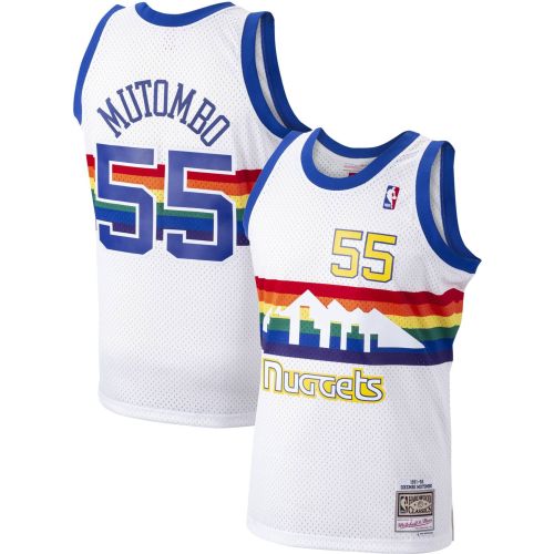 Mitchell & Ness Men's Denver Nuggets Dikembe Mutombo 55 Swingman Jersey