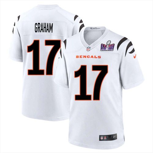 Shayne Graham 17 Cincinnati Bengals Super Bowl LVIII Men Away Limited Jersey - White