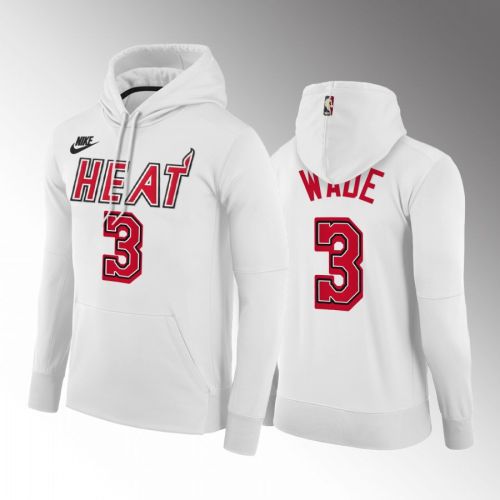 Dwyane Wade Miami Heat 2022-23 Classic Edition Hoodie White