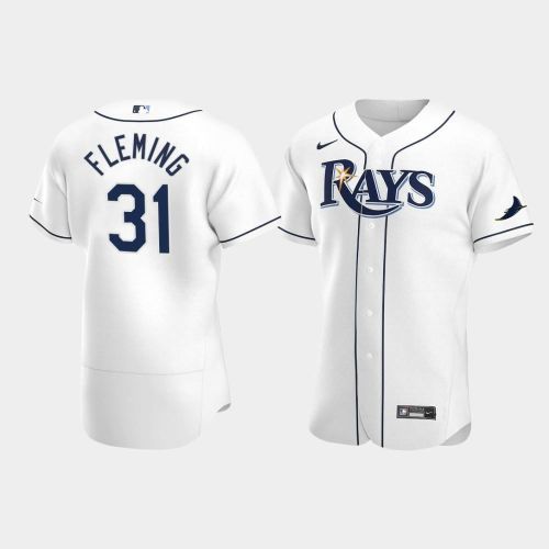 Josh Fleming 31 Tampa Bay Rays White Home Jersey Jersey