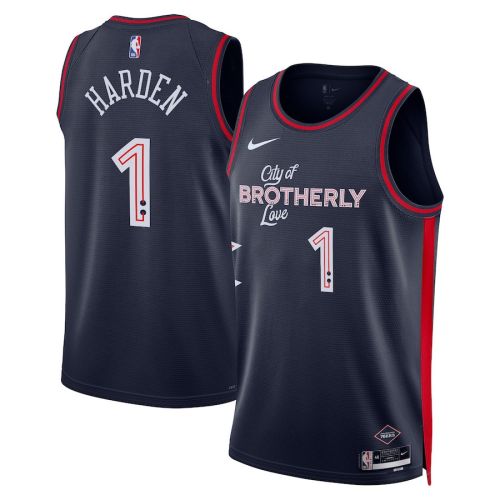 James Harden 1 Philadelphia 76ers 2023/24 City Edition Swingman Jersey - Navy