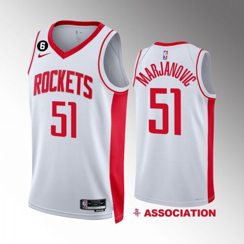 Houston Rockets 2022-23 Boban Marjanovic 51 Association Edition White Jersey Swingman