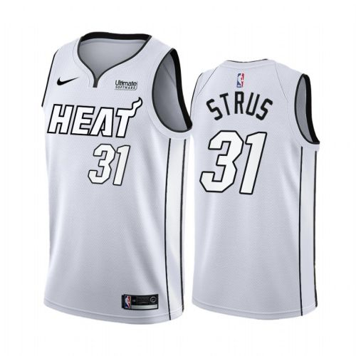 Miami Heat Max Strus White Hot 2022 Playoffs 31 Jersey