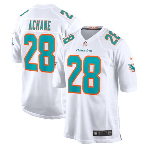 Devon Achane 28 Miami Dolphins Men Game Jersey - White