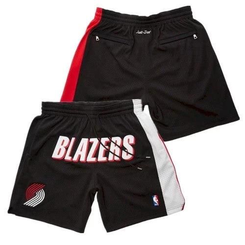 Portland Trail Blazers NBA Retro Shorts - Black